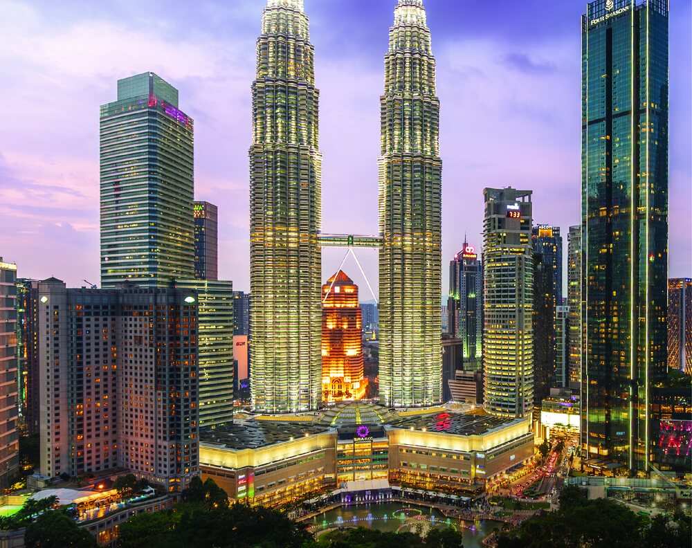 Petronas Twin Towers and the Kuala Lumpur skyline